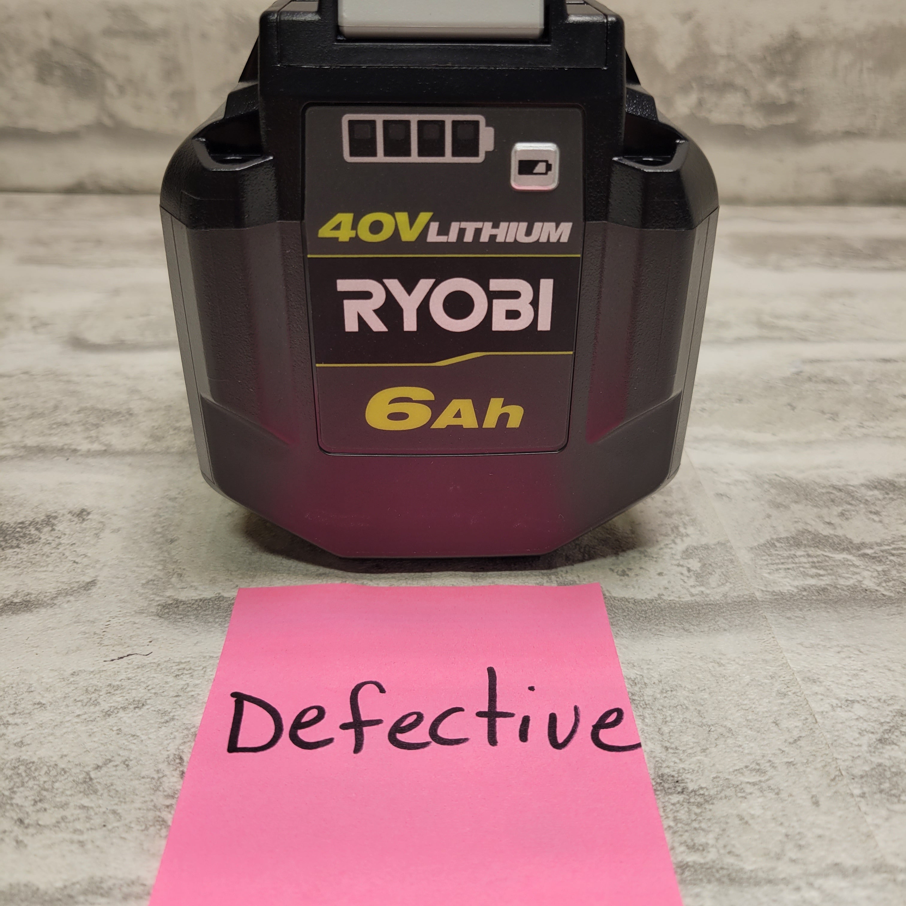 **NOT WORKING** RYOBI 40V Lithium-Ion 6.0 Ah High Capacity Battery (7694500724974)